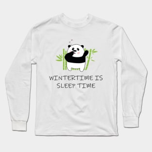 Sleepy Panda Winter Long Sleeve T-Shirt